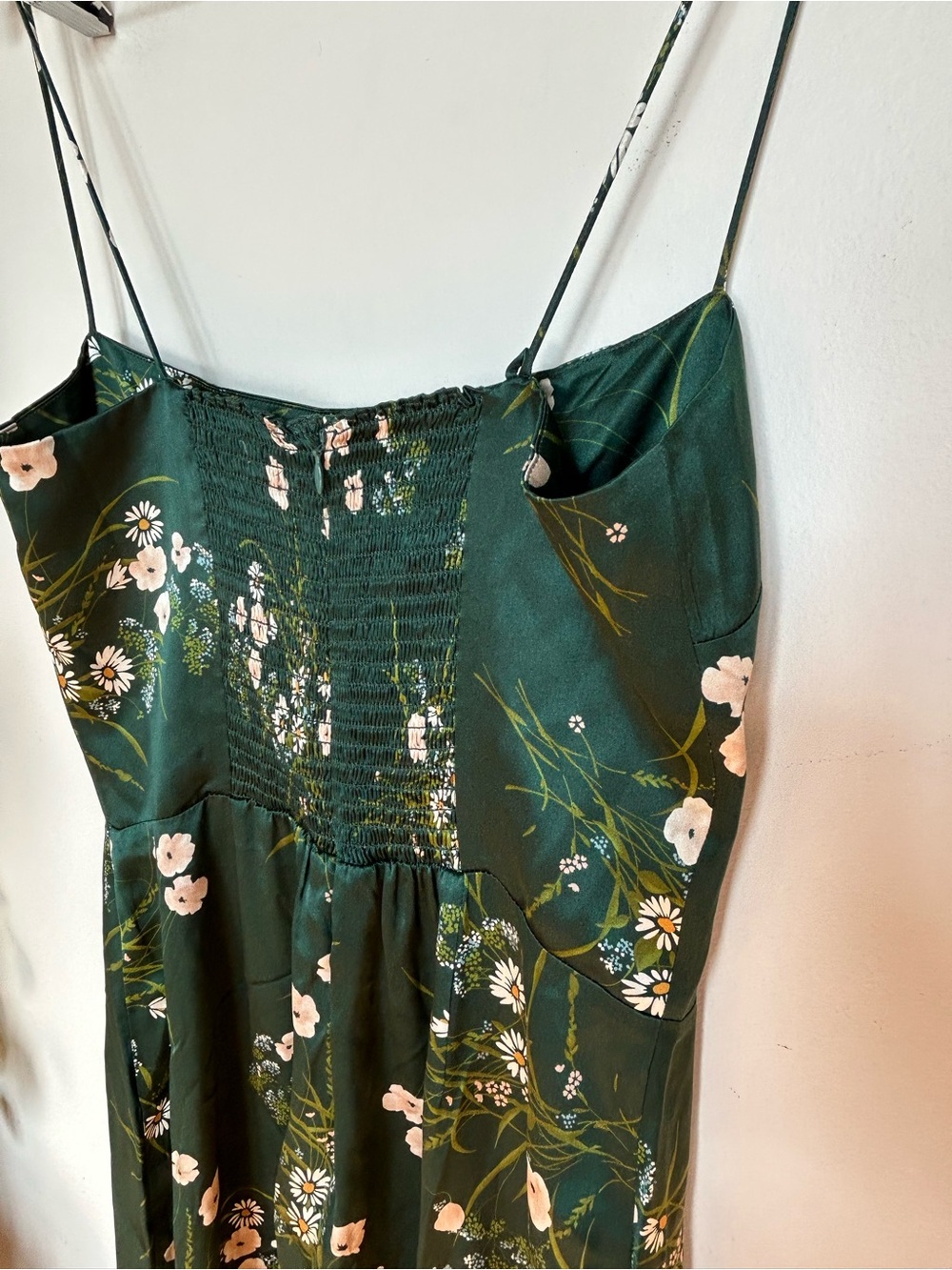 Reformation Frankie Floral Silk Maxi Dress in Buena Green Size 8 - Picture 14 of 16